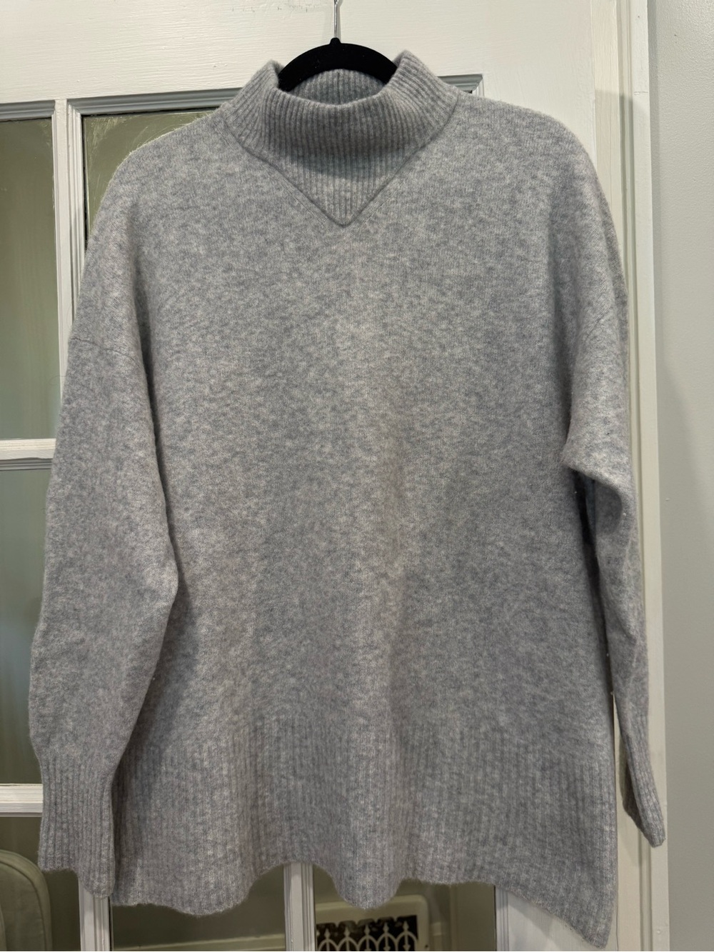 Everlane Light Gray Turtleneck Sweater